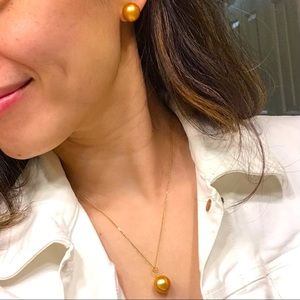 Authentic South Sea Pearl Earrings and Pendant Set